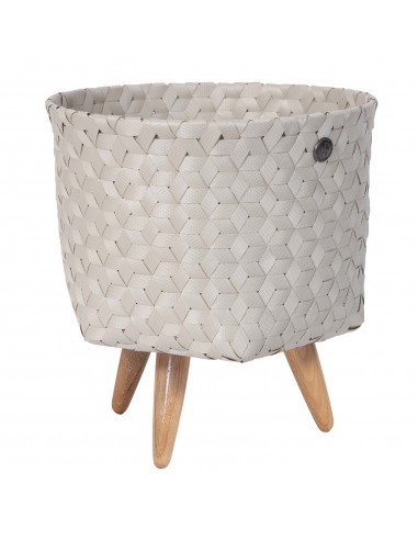 Dimensional - Open round basket with wooden feet size S