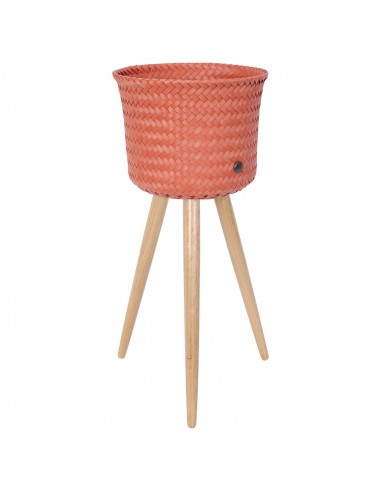 Up High - Round basket with wooden feet size high