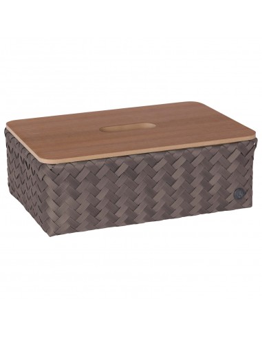 Grand Optimum - Basket rectangular with wooden lid